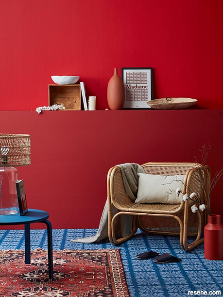 A bold berry red lounge