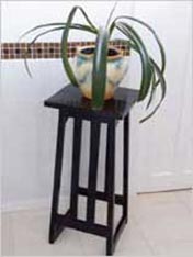 faux black laquer plant stand