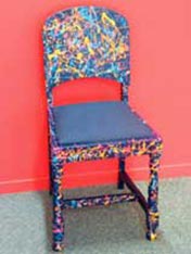 Splattered chair