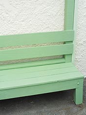 Paint an outdoor garden bench