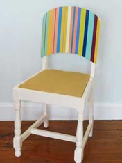 How to paint a striped chair