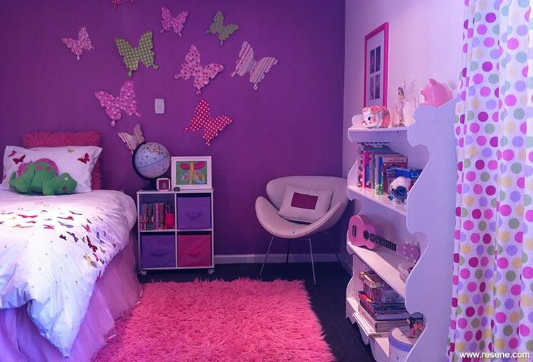 Purple girls bedroom