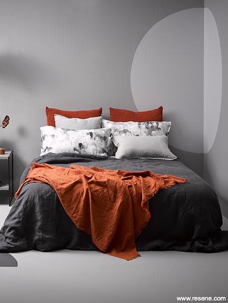 A greyscale bedroom - film noir inspired