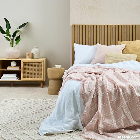 A subtle elegant bedroom - wooden surfaces