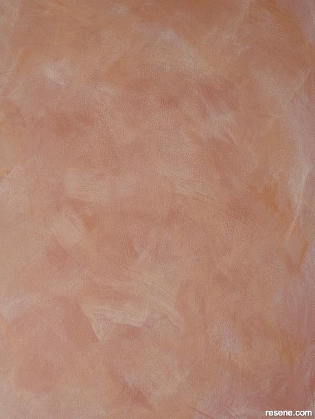 Basecoat painted in Resene Alpaca with Resene FX Paint Effectsmedium