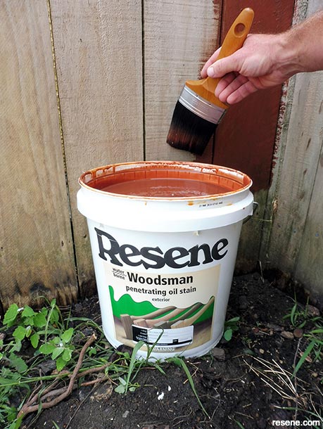 How to stain your fence - step 3