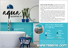 Aqua splashes in - trending interior colours