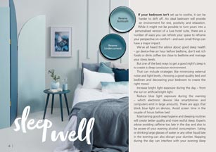 Sleep well - the bedroom environment and rest