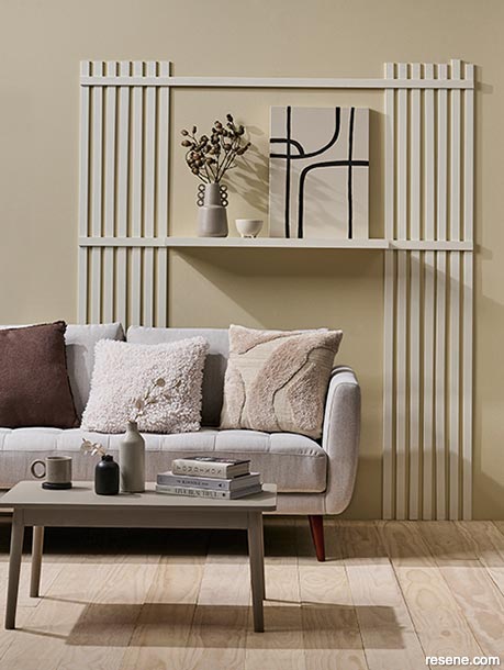 Lounge with panelled wall