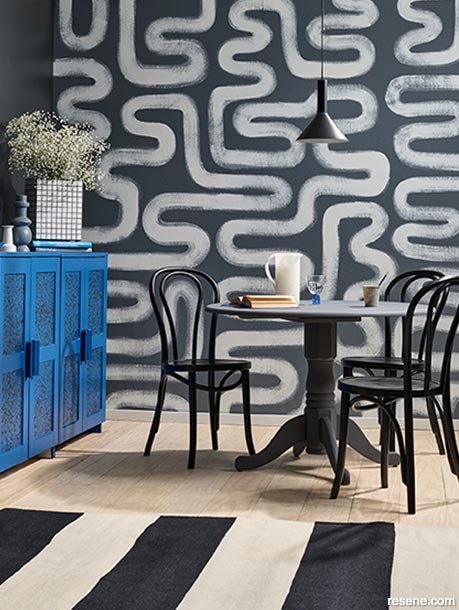 A dramtic painted mural for your dining room