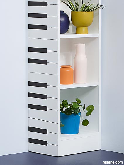 How to paint your own piano bookcase