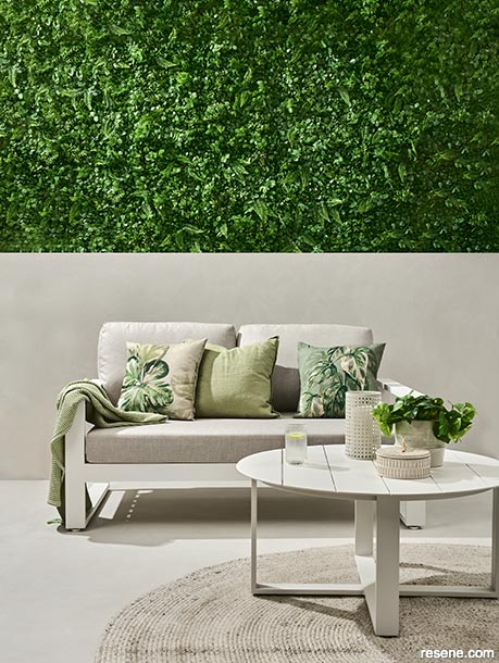 A sophisticated green outdoor space