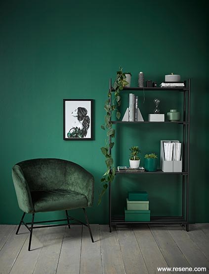 Shades of green and chair