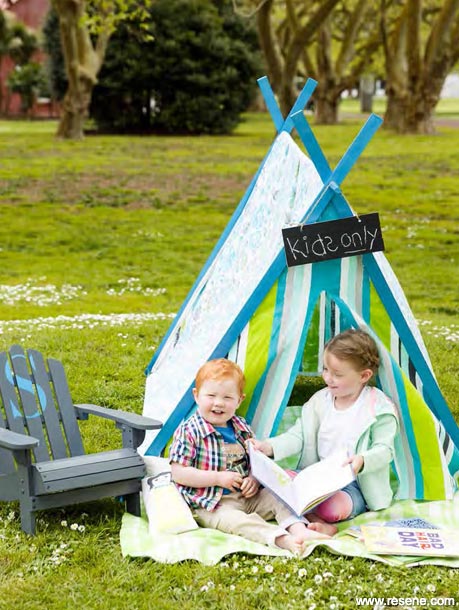 A DIY Teepee project for kids