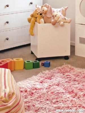 Luxurious rug in nursery