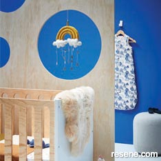 A nursery with room divider