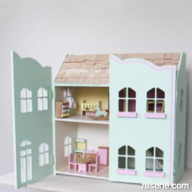 Painted doll house