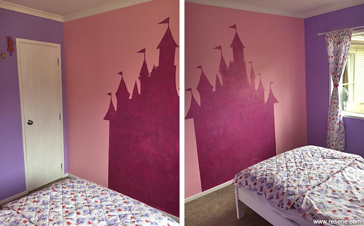 princess castle on feature wall