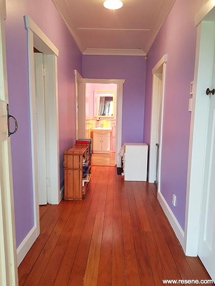 Purple hallway