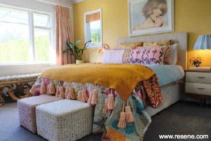 Yellow master bedroom