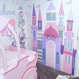 Girls pink bedroom