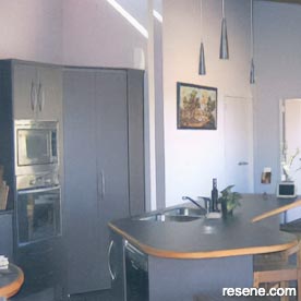 Peaceful beige kitchen