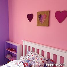Pink and purple girls room