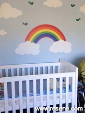 Nursery - rainbow mural