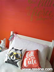 Bedroom - red feature wall