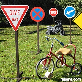 DIY bike signs 