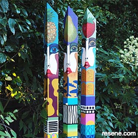 Paint your own garden poles