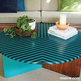 Striped coffee table