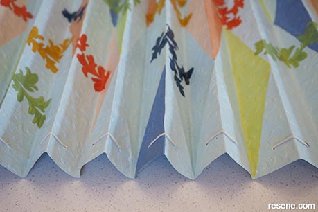DIY origami pendant light - Step 9