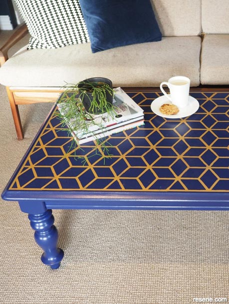 How to create a coffee table design inspired by wallpaper	