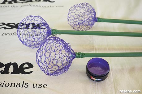 How to make wire allium flowers - Step 5