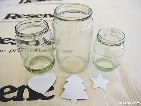 Make your own DIY Christmas lanterns - Step 1