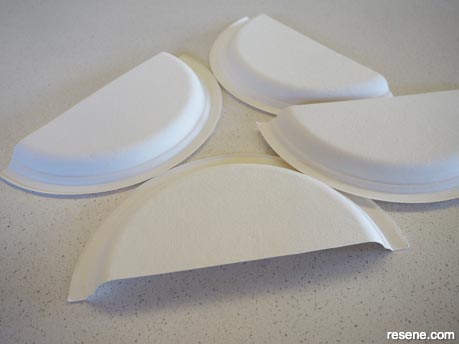 Paper plate dinos - Step one