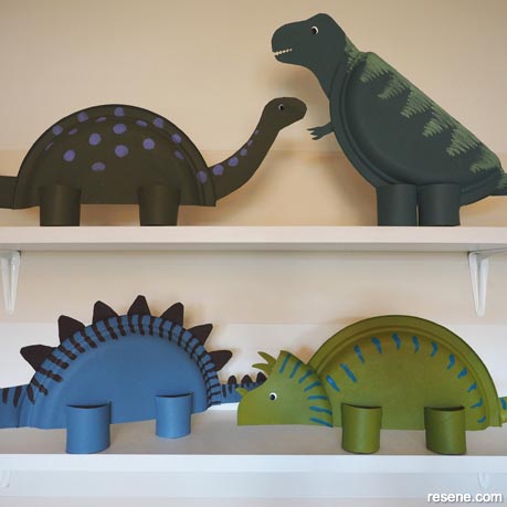 How to make paper plate dinos