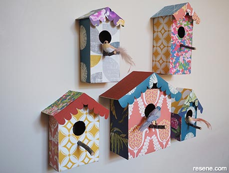 Decorative wallpaper birdhouse - Photo 8