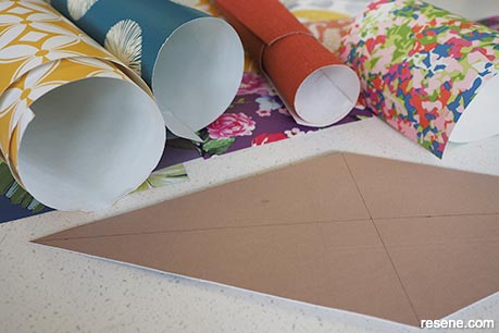 Wallpaper bunting - Step 1