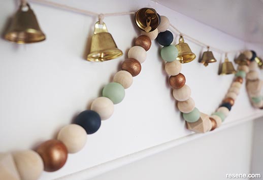 How to make a wooden bead garland