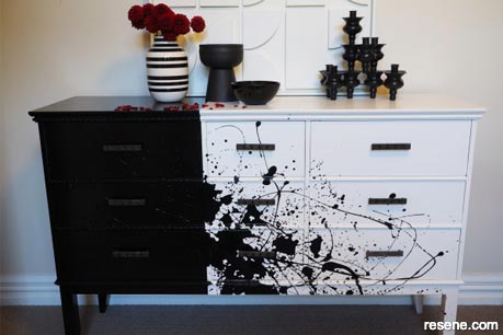 How to create your own DIY paint splat drawers -  Step 6