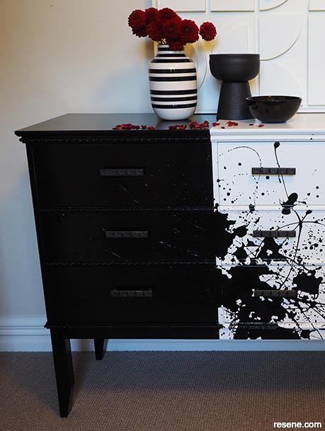 How to create your own DIY paint splat drawers