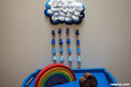 How to make your own DIY rain cloud for kids - Step 5