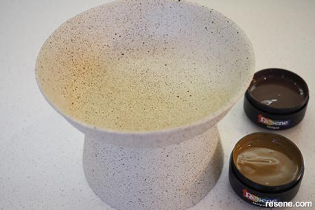 How to make your own footed bowls with Resene Sandtex - Step 6