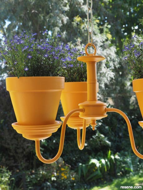 Make your own terracotta chandelier