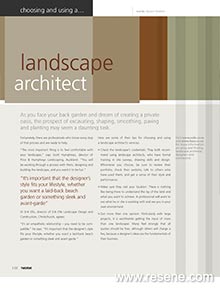 Choosing and using a landscape architect