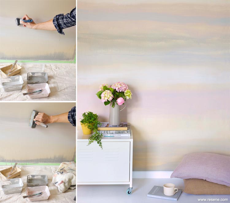 The watercolour wall effect