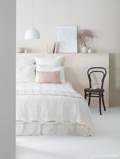 A white-on-white Scandi style bedroom