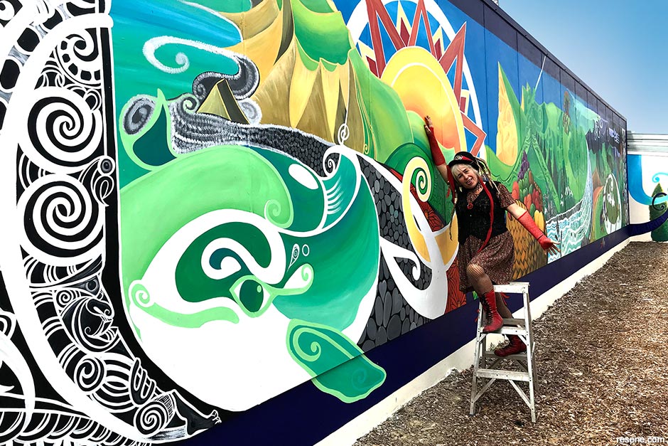 JiL of Aotearoa - vibrant mural